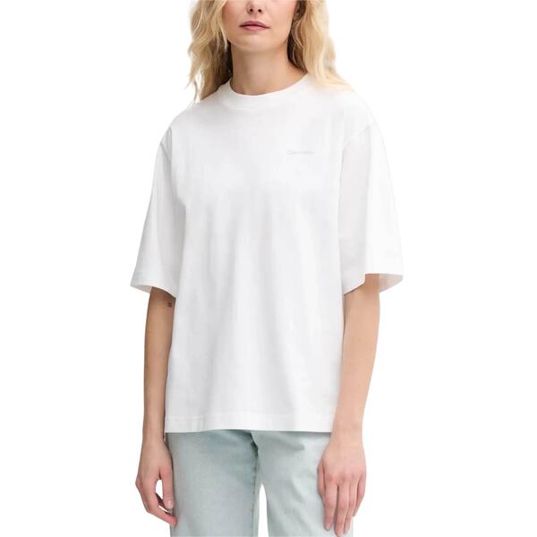 Γυναικείο Τ-Shirt Calvin Klein Sw Rel Calvin Klein Nyc Tee Brilliant White LV047AB813-YAA