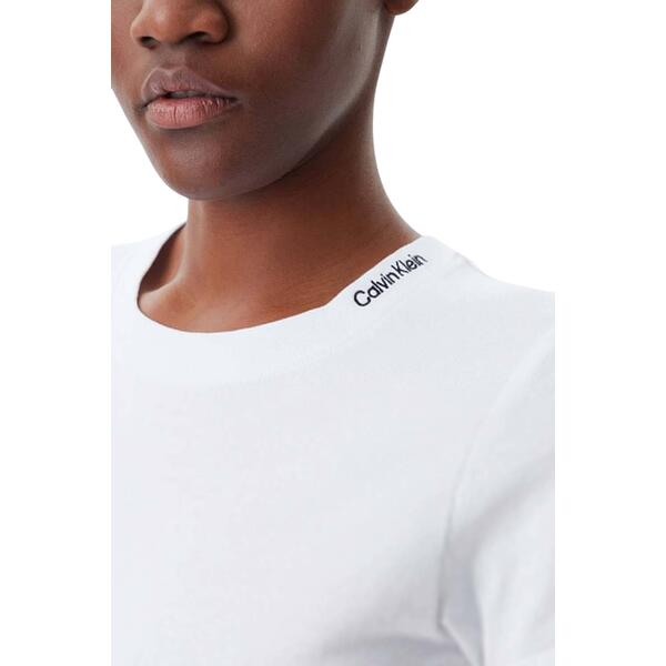 Γυναικείο T-shirt Calvin Klein Logo Elastic Brilliant White J20J225540-YAA