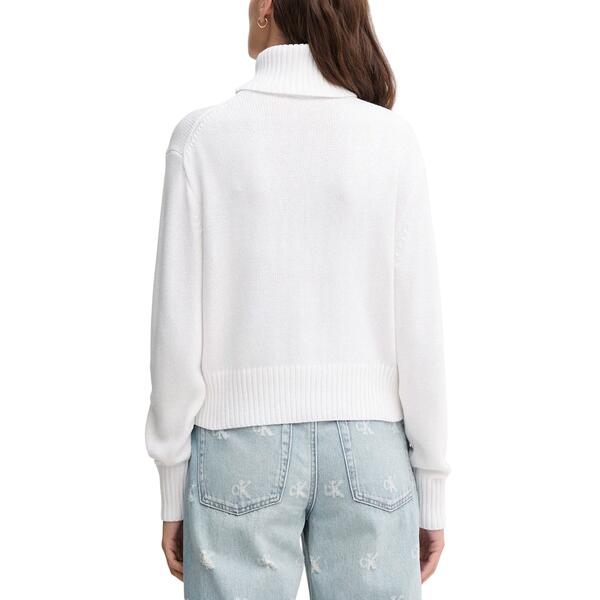 Γυναικείο Πουλόβερ Calvin Klein Chenile Monologo Sweater Brilliant White LV047D354G-YAA
