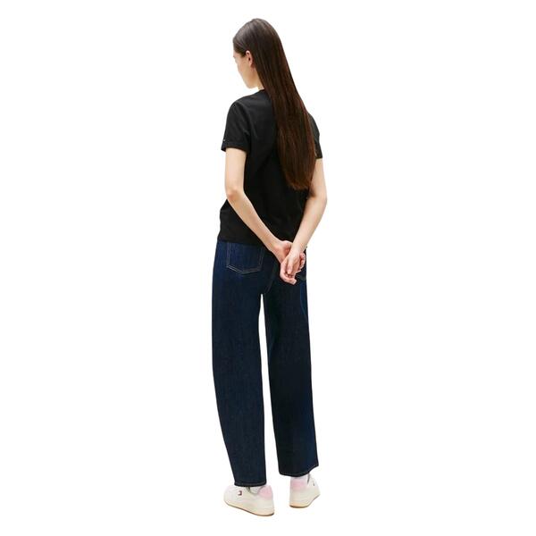 Γυναικείο T-Shirt Tommy Jeans Tjw Reg Essential Logo 2 Tee Ext Black DW0DW21956-BDS