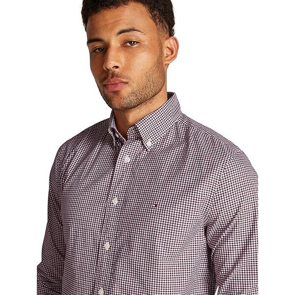 Αντρικό Πουκάμισο Tommy Hilgifer Flex Poplin Gingham Rf Regatta Red Multi MW0MW37548-0KQ