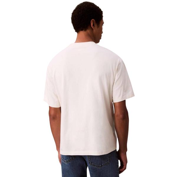 Ανδρικό T-Shirt Calvin Klein Ss Cntr Chn Sttch 16 Tofu LV04RC225G-YAS
