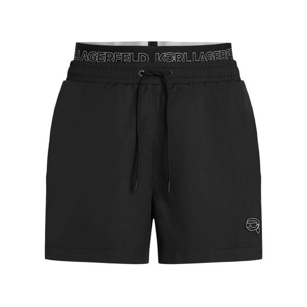 Ανδρικό Μαγιό Karl Lagerfeld Ikon Elastic Boardshorts Black A1M46058-999
