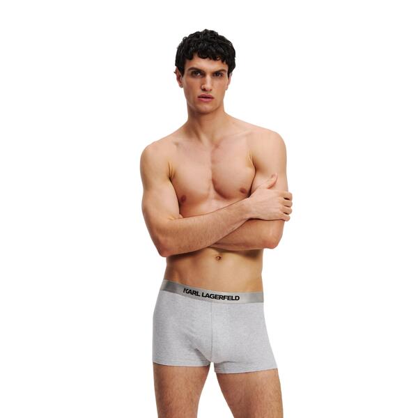 Ανδρικά Εσώρουχα Karl Lagerfeld Metallic Elastic Trunk Set 3P Black White Grey A1M47020-972