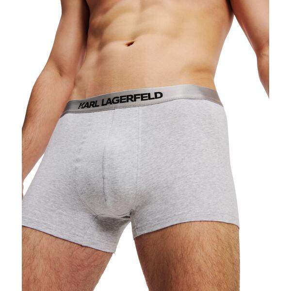 Ανδρικά Εσώρουχα Karl Lagerfeld Metallic Elastic Trunk Set 3P Black White Grey A1M47020-972