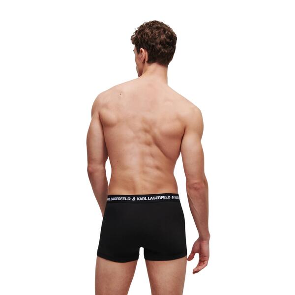 Ανδρικά Εσώρουχα Karl Lagerfeld Monogram Aop Trunk 3P Kl Monogram Aop Black Grey A1M47086-1QI