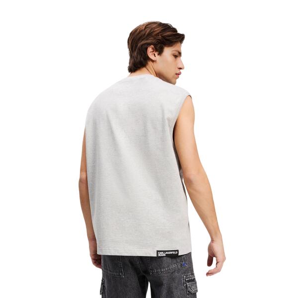 Ανδρικό T-shirt Karl Lagerfeld Klj Relaxed Box Logo Tank Light Heather Grey A2M17053-417