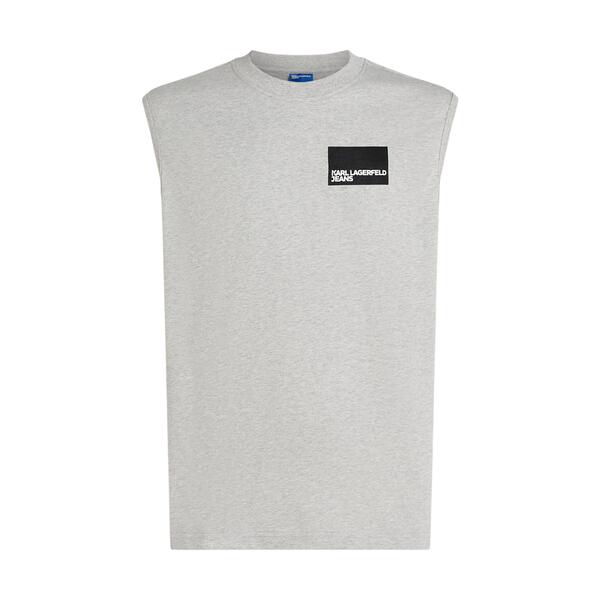 Ανδρικό T-shirt Karl Lagerfeld Klj Relaxed Box Logo Tank Light Heather Grey A2M17053-417