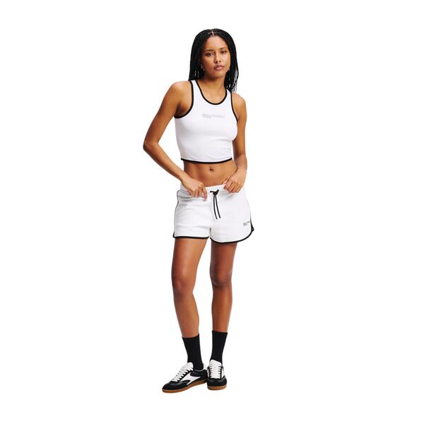 Γυναικείο Σορτς Karl Lagerfeld Klj Binding Sweat White A2W10095-100