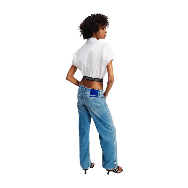Γυναικείο Πουκάμισο Karl Lagerfeld Jeans Cropped Woven Shirt White A2W11017-100