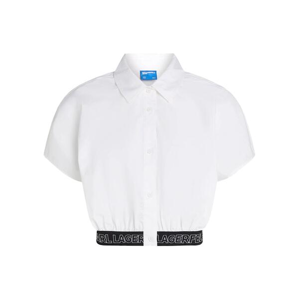 Γυναικείο Πουκάμισο Karl Lagerfeld Jeans Cropped Woven Shirt White A2W11017-100