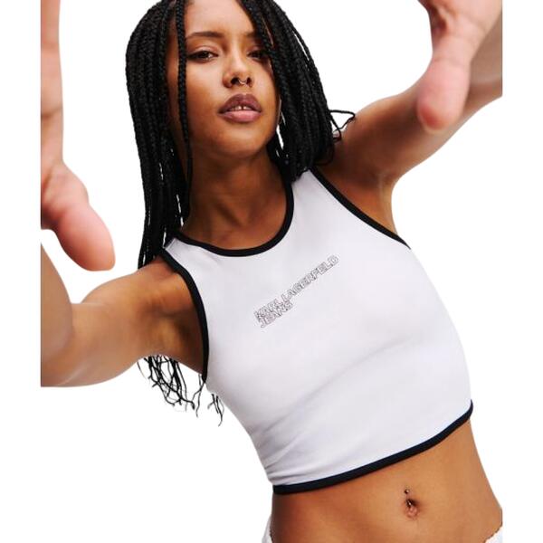 Γυναικείο T-Shirt Karl Lagerfeld Outline Logo Top White A2W17024-100