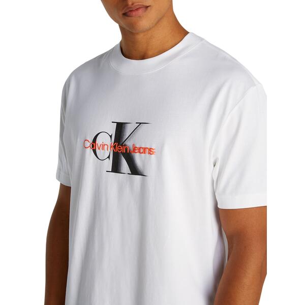 Aνδρικό T-shirt Calvin Klein Monologo Shift Bright White J30J327471-YAF