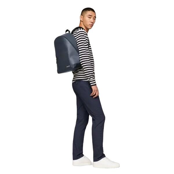 Ανδρικό Backpack Tommy Hilfiger Th Pique Space Blue AM0AM11782-DW6