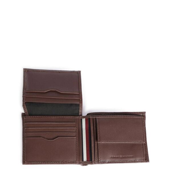 Ανδρικό Πορτοφόλι Tommy Hilfiger Th Central Cc Flap And Coin Dark Chestnut AM0AM11856-GT8