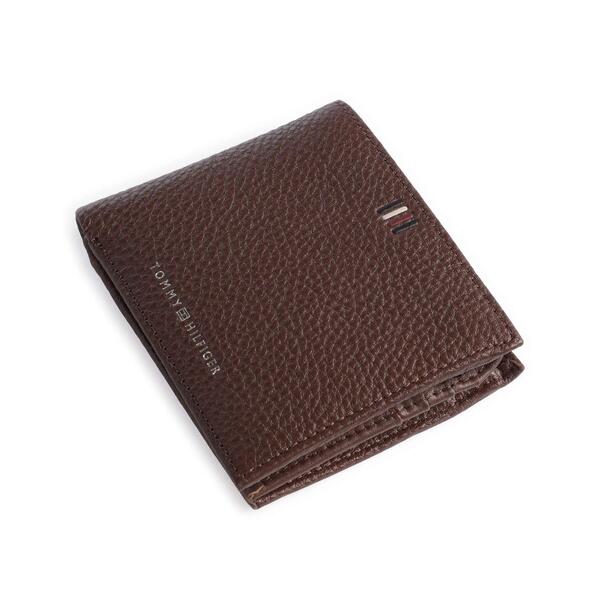 Ανδρικό Πορτοφόλι Tommy Hilfiger Th Central Cc Flap And Coin Dark Chestnut AM0AM11856-GT8
