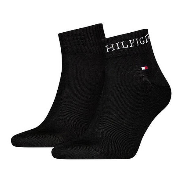 Ανδρικές Κάλτσες Tommy Hilfiger Quarter 2p Tab Black 701232466-003