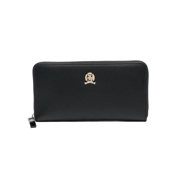 Γυναικείο Πορτοφόλι Tommy Hilfiger Chain Leather Large Za Wallet Black AW0AW13634-BDS