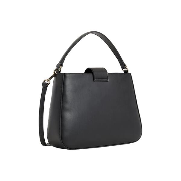 Γυναικεία Τσάντα Χειρός Tommy Hilfiger Th Luxe Satchel Black AW0AW15606-BDS
