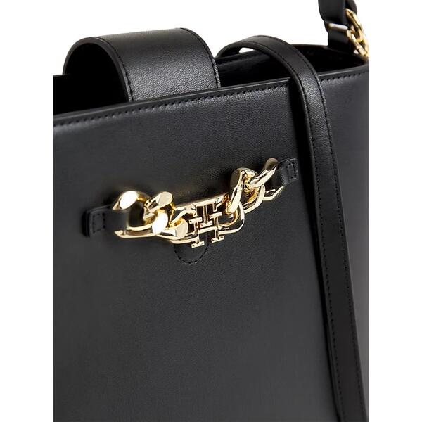 Γυναικεία Τσάντα Χειρός Tommy Hilfiger Th Luxe Satchel Black AW0AW15606-BDS