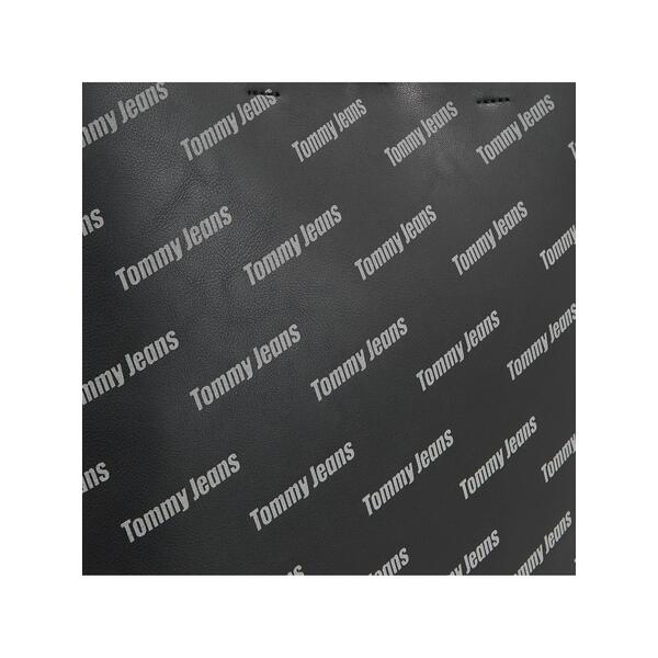 Γυναικεία Τσάντα Ώμου Tommy Jeans Tjw Must Tote Aov Black Allover Print AW0AW15646-0GJ