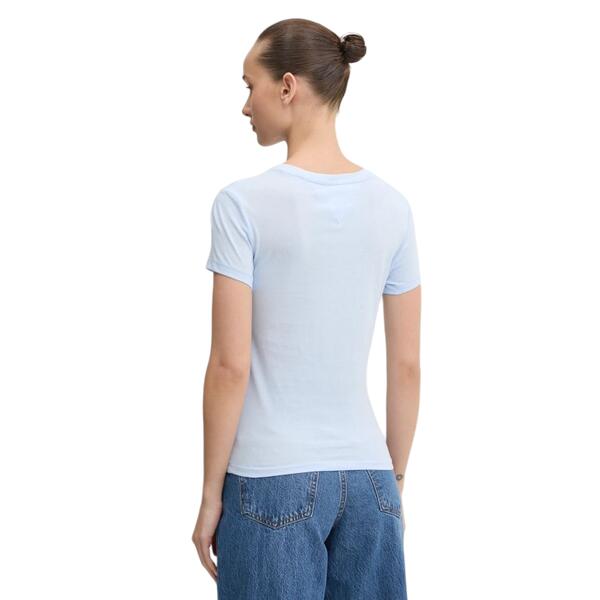 Γυναικείo T-Shirt Tommy Jeans Tjw Slim Linear Ext Sweet Blue DW0DW18398-C3Q