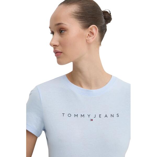 Γυναικείo T-Shirt Tommy Jeans Tjw Slim Linear Ext Sweet Blue DW0DW18398-C3Q