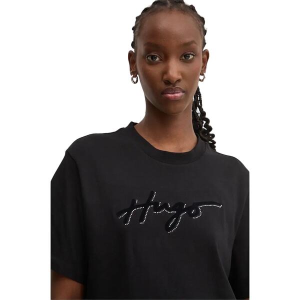 Γυναικείο T-shirt Hugo Vintage Black 50528585-001