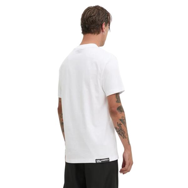 Αντρικό T-shirt Karl Lagerfeld Slim Fit Monogram Tee White 246D1711-J109