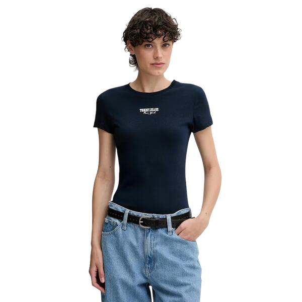 Γυναικείο T-Shirt Tommy Jeans Slim Essential Logo2 Tee Ext Dark Night Navy DW0DW20913-C1G