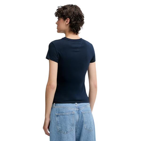 Γυναικείο T-Shirt Tommy Jeans Slim Essential Logo2 Tee Ext Dark Night Navy DW0DW20913-C1G
