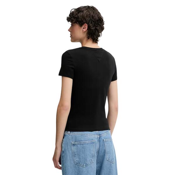 Γυναικείο T-Shirt Tommy Jeans Slim Essential Logo2 Tee Ext Black DW0DW20913-BDS