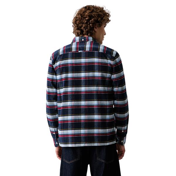 Ανδρικό Πουκάμισο Tommy Hilfiger Tjm Reg Pattern Corduroy Shirt Dark Blue Check DM0DM23615-0M0
