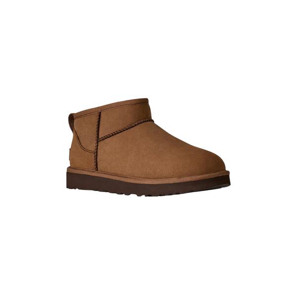 Γυναικεία Μποτάκια Ugg Classic Ultra Mini Nubuck Dark Chestnut 1184556-DKC