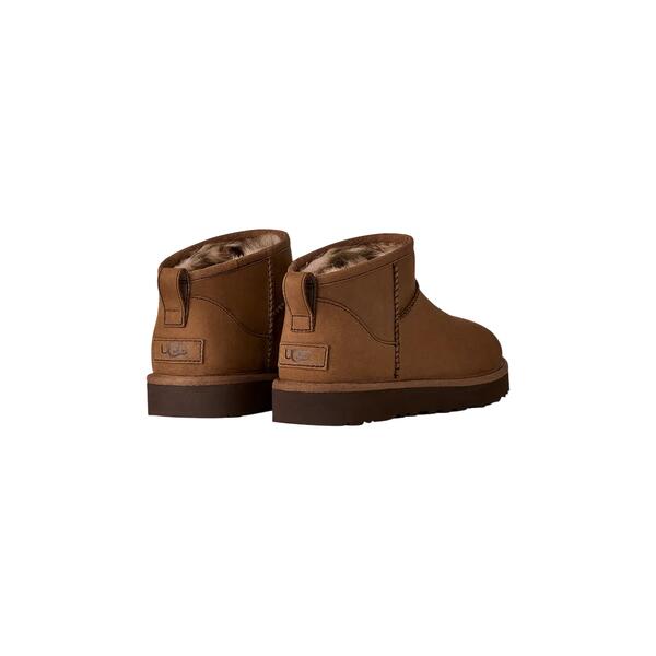 Γυναικεία Μποτάκια Ugg Classic Ultra Mini Nubuck Dark Chestnut 1184556-DKC