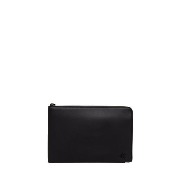 Ανδρικός Φάκελος Calvin Klein Bold Ck Suede Pouch W/Handle Black LV04D1366G-UB1