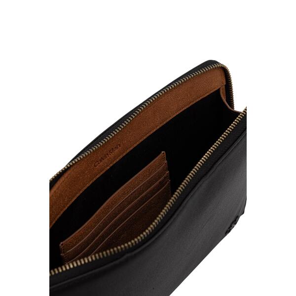 Ανδρικός Φάκελος Calvin Klein Bold Ck Suede Pouch W/Handle Black LV04D1366G-UB1
