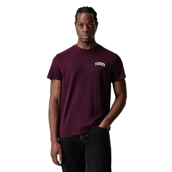 Ανδρικό T-shirt Tommy Jeans Tjm Slim Tommy Tee Ext Calypso Berry DM0DM23558-V11