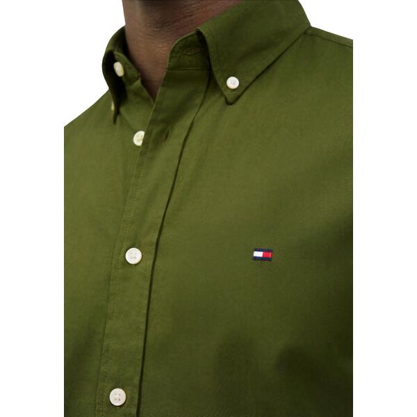 Ανδρικό Πουκάμισο Tommy Hilfiger Flex Flannel Solid Rf Shirt Huntsman Green MW0MW40469-MT1
