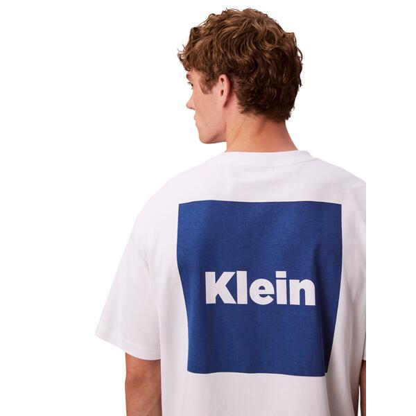 Ανδρικό T-Shirt Calvin Klein Ss 16s Io Calvin Box Graphic Tee Brilliant White LV04RD813G-YAA