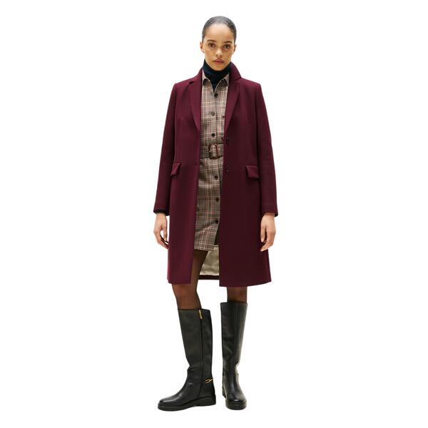 Γυναικείο Παλτό Tommy Hilfiger Classic Sb Wool Reg Coat Deep Burgundy WW0WW46547-XIH