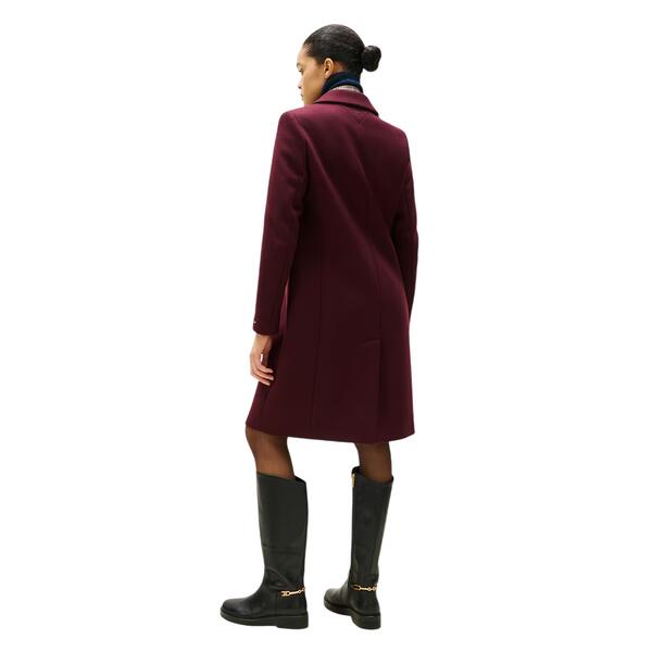 Γυναικείο Παλτό Tommy Hilfiger Classic Sb Wool Reg Coat Deep Burgundy WW0WW46547-XIH