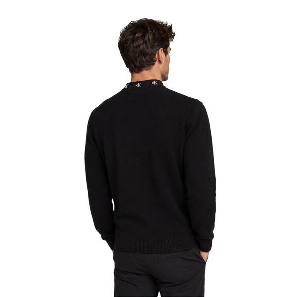 Ανδρικό Πουλόβερ Calvin Klein Logo Jacquard Sweater Ck Black J30J322459-BEH
