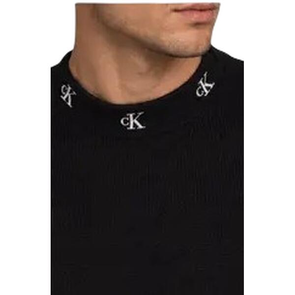 Ανδρικό Πουλόβερ Calvin Klein Logo Jacquard Sweater Ck Black J30J322459-BEH