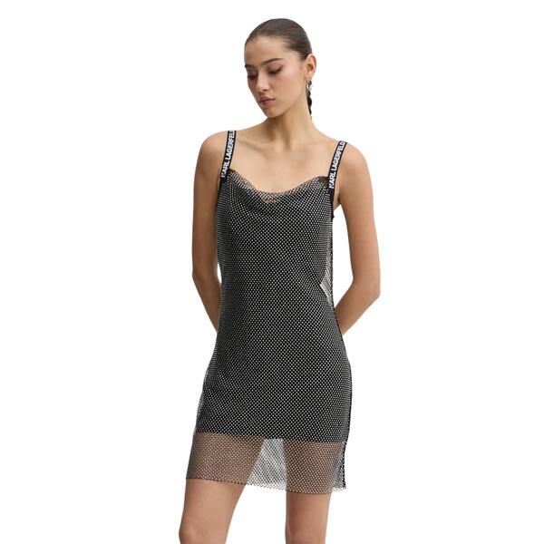 Γυναικείο Φόρεμα Karl Lagerfeld Chainmail Black A1W13012-999