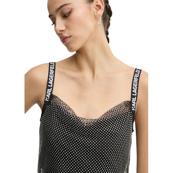 Γυναικείο Φόρεμα Karl Lagerfeld Chainmail Black A1W13012-999