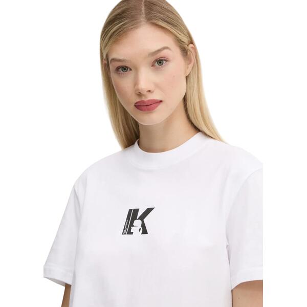 Γυναικείο T-shirt Karl Lagerfeld Reg Ss K Logo White A1W17031-100