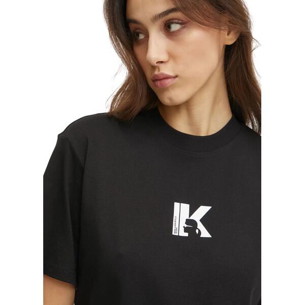 Γυναικείο T-shirt Karl Lagerfeld Reg Ss K Logo Black A1W17031-999