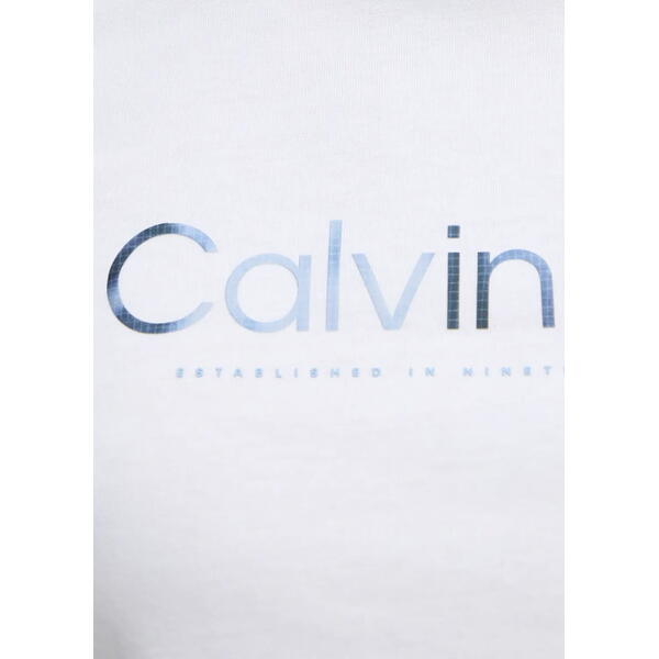 Ανδρικό Τ-shirt Calvin Klein Satin Bonded Logo Bright White K10K114162-YAF
