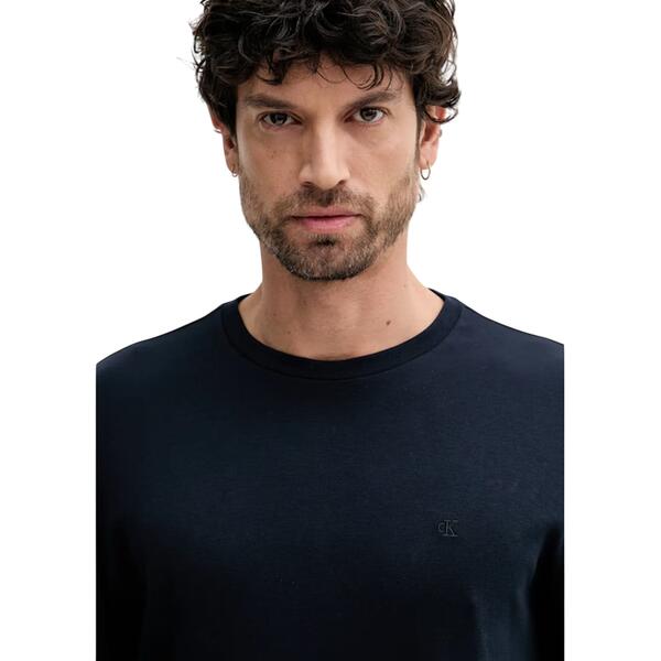 Ανδρικό Τ-Shirt Calvin Klein Ss Supima Chest Emb Crewneck Tee Dark Sapphire LV04LB275G-CEF
